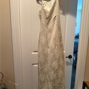 St. John Cream Satin Dress